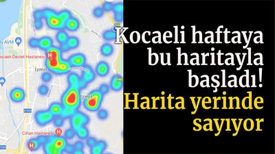 Kocaeli haftaya bu haritayla başladı! Harita yerinde sayıyor